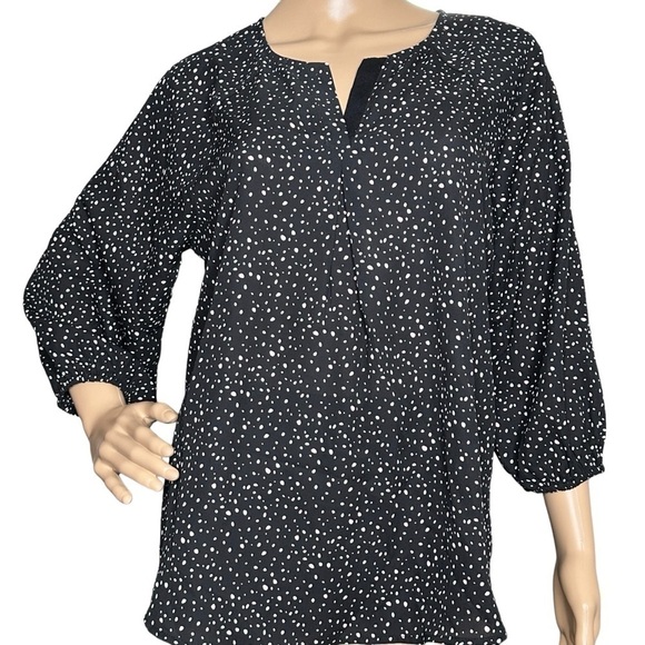 Papermoon black with dots blouse, medium - Picture 1 of 7